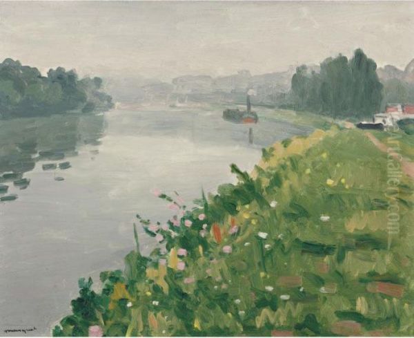 Berge De La Seine A Mericourt Oil Painting by Albert Marquet