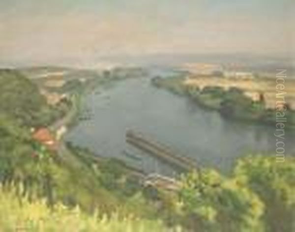 Fin De Barrage, Mericourt Oil Painting by Albert Marquet