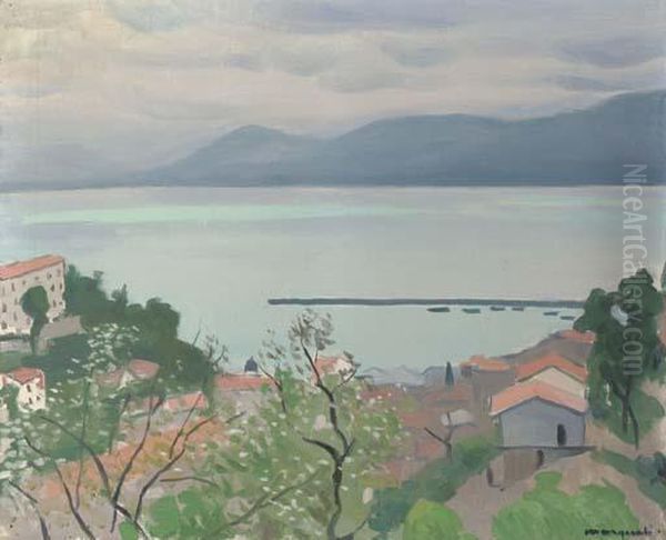 La Jetee Vue Des Hauteurs, Bougie, Algerie Oil Painting by Albert Marquet