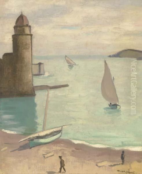 Barques De Peche Rentrant, Collioure Oil Painting by Albert Marquet