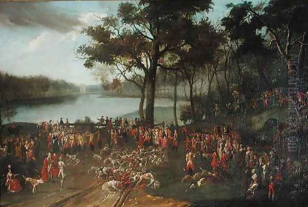 The Quarry at the Etangs de Commelles in 1771 Oil Painting by Jean Francois Perdrix