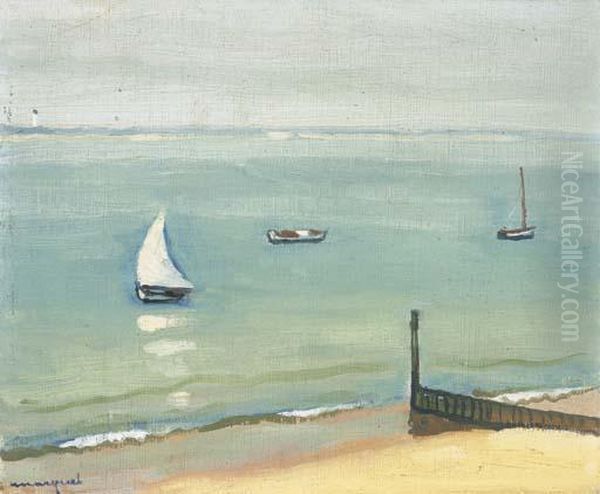 Port De Mer Avec Voilier Oil Painting by Albert Marquet