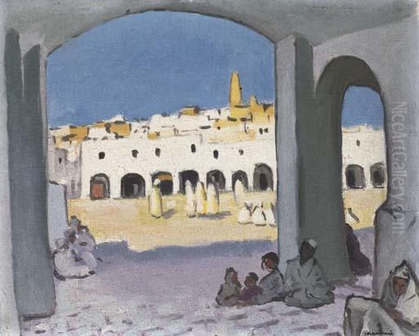 Ghardaia, Les Arcades Oil Painting by Albert Marquet