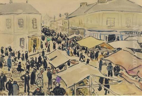 Scene De Marche Oil Painting by Albert Marquet