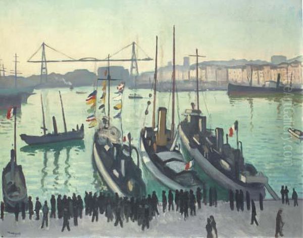 Le Port De Marseille Oil Painting by Albert Marquet