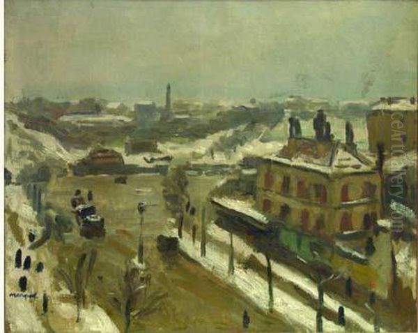 Effet De Neige, Porte De Saint Cloud Oil Painting by Albert Marquet