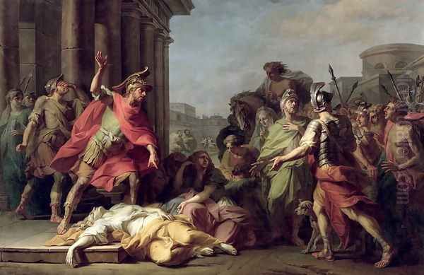 The Death of Lucretia, 1784 Oil Painting by Jerome Preudhomme