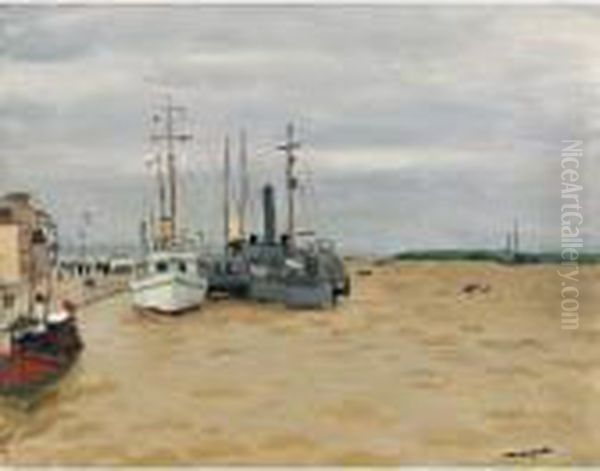 Le Danube A La Galatz Oil Painting by Albert Marquet