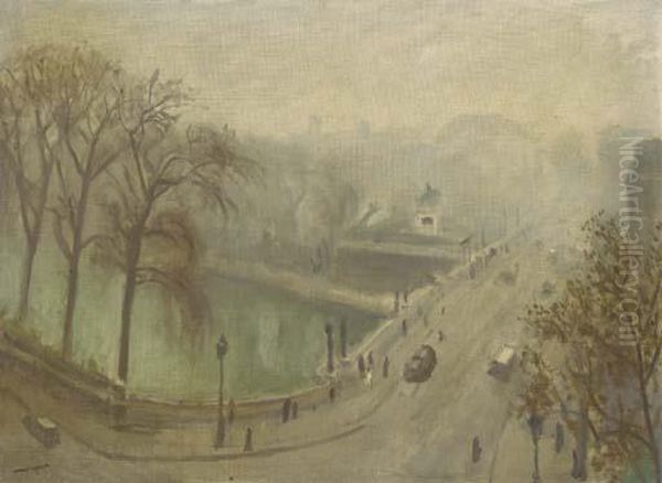 Le Pont Neuf Dans La Brume Oil Painting by Albert Marquet