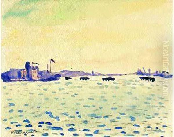 Le Danube : Entree Du Port De Sulina Oil Painting by Albert Marquet