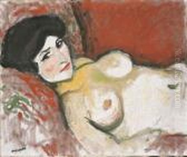 Femme Nue Couchee Oil Painting by Albert Marquet