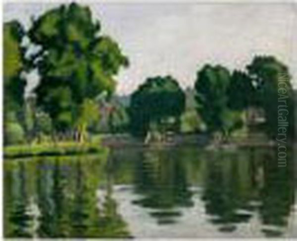 La Seine A Poissy Oil Painting by Albert Marquet