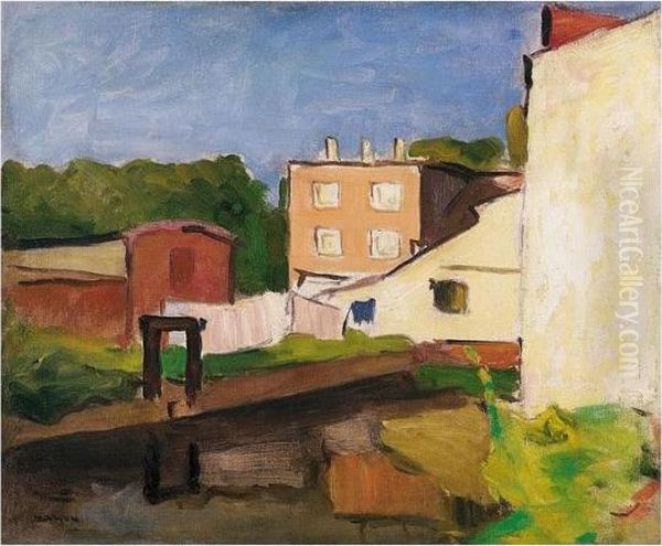 Maison Rose A Arcueil Cachan Oil Painting by Albert Marquet