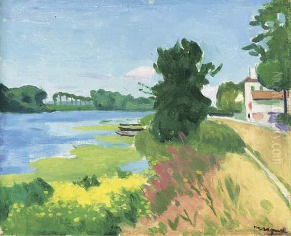 Herblay, Ete, Bords De Seine Oil Painting by Albert Marquet