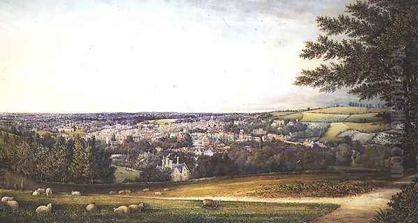 Guildford from the South West, 1865 Oil Painting by Henry Prosser