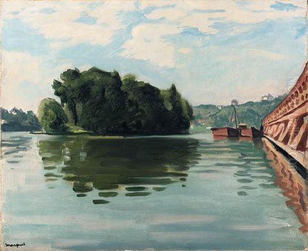 Peniches A Mericourt Oil Painting by Albert Marquet