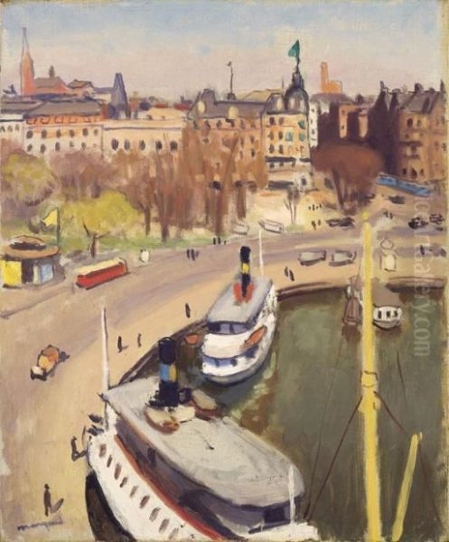 Le Port De Stockholm Oil Painting by Albert Marquet