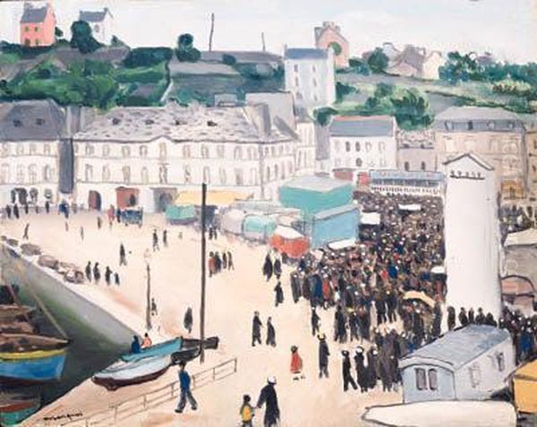 La Foire D'audierne Oil Painting by Albert Marquet