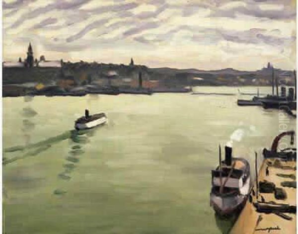 Huile Sur Panneau, Signee En Bas A Droite. Oil Painting by Albert Marquet