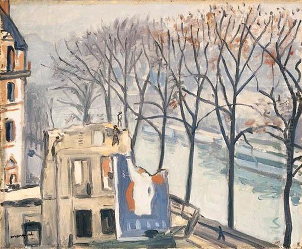 Maisons En Demolition, Paris Oil Painting by Albert Marquet