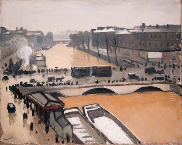 Le Pont St. Michel Oil Painting by Albert Marquet