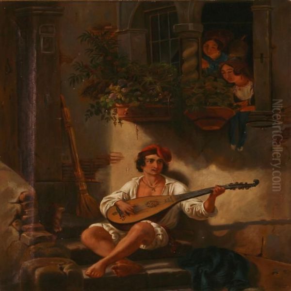 Young Neapolitan Oil Painting by Wilhelm Marstrand