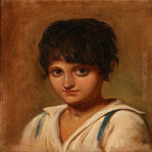 Portrait Of An Italian Boy Oil Painting by Wilhelm Marstrand