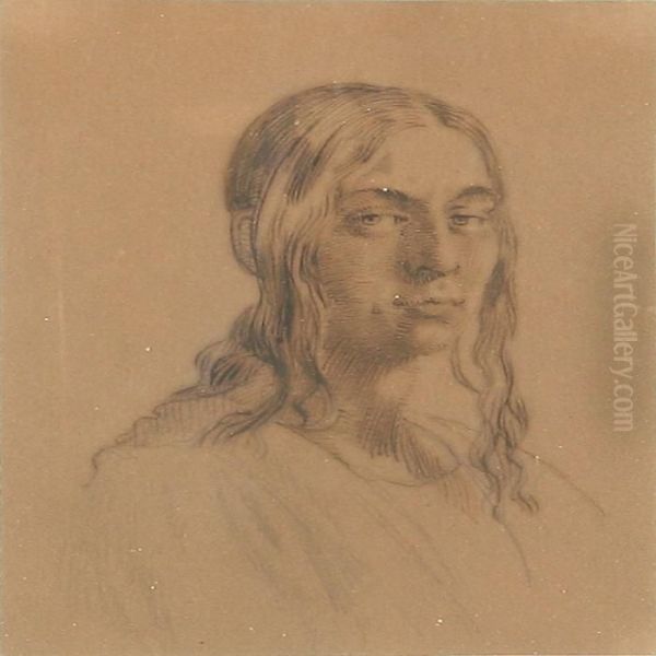 Portrait Of Thewoman by Wilhelm Marstrand