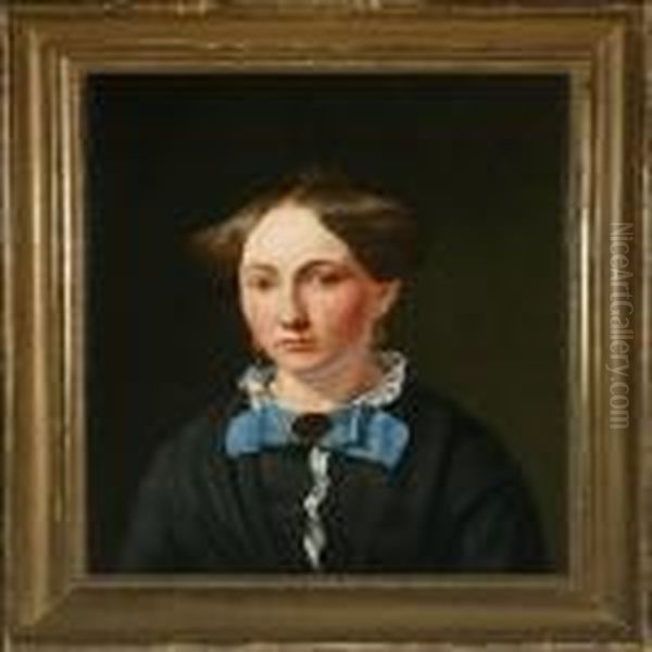 Portrait Of The Artist's Sister-in-law Oil Painting by Wilhelm Marstrand