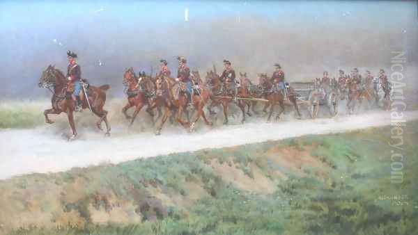 Squadron on the Move Oil Painting by Alexander Pock