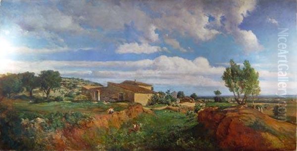 Paisaje Oil Painting by Ramon Marti Y Alsina