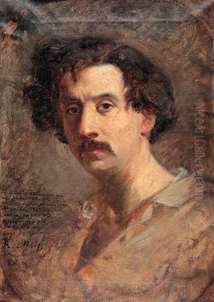 Autorretrato Oil Painting by Ramon Marti Y Alsina