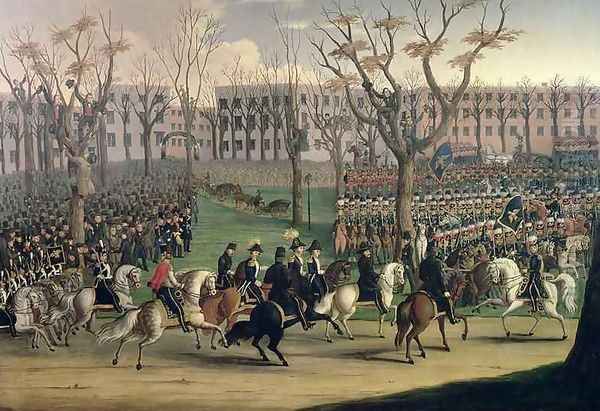 The Reception of General Louis Kossuth in New York City, 6th December 1851 Oil Painting by E. Percel