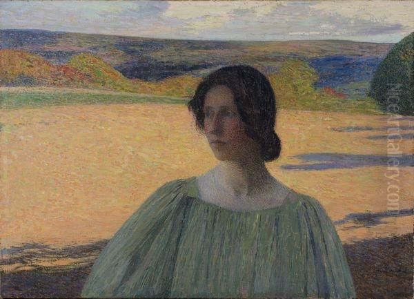 Meditation Oil Painting by Henri Martin