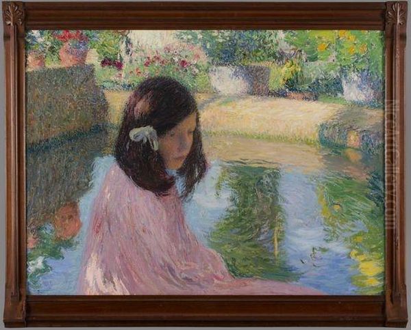 Le Bassin Oil Painting by Henri Martin