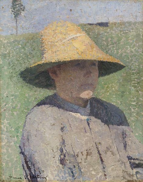  Portrait De Paysan  Oil Painting by Henri Martin