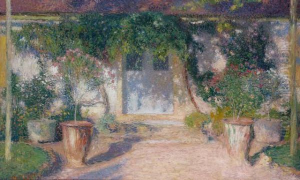 Porte D'entree Centrale Du Manoir De Marquayrol Oil Painting by Henri Martin