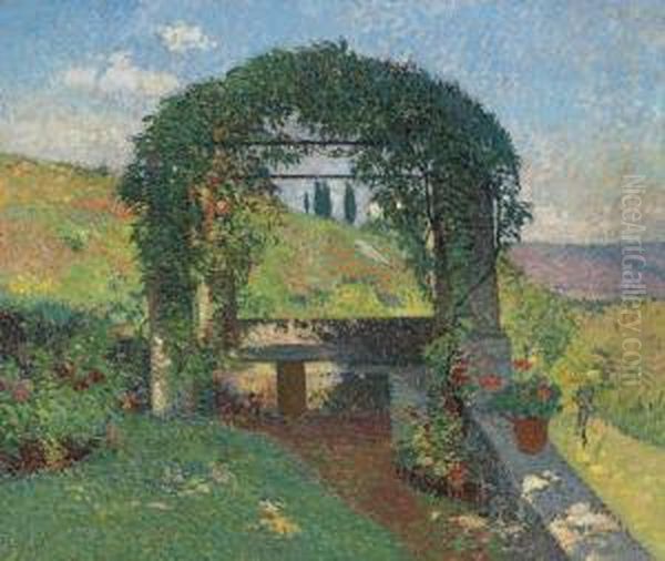 La Pergola Oil Painting by Henri Martin