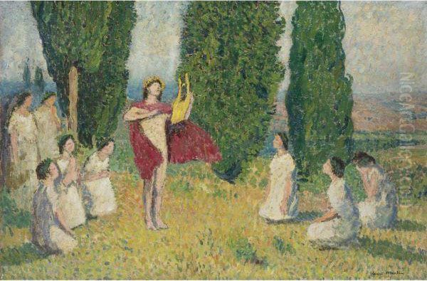 Orphee Jouant De La Lyre Oil Painting by Henri Martin