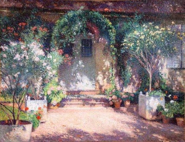 L'entree Principale De Marquayrol A Labastide Du Vert Oil Painting by Henri Martin