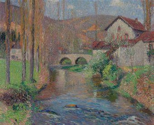 Le Pont Par Toulouse Oil Painting by Henri Martin