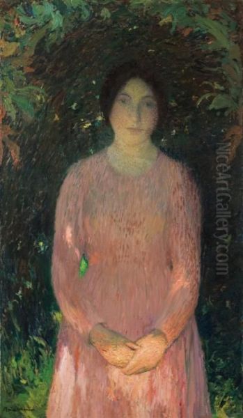 Portrait Of A Woman Oil Painting by Henri Martin