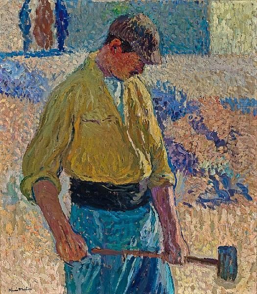 L'ouvrier Oil Painting by Henri Martin