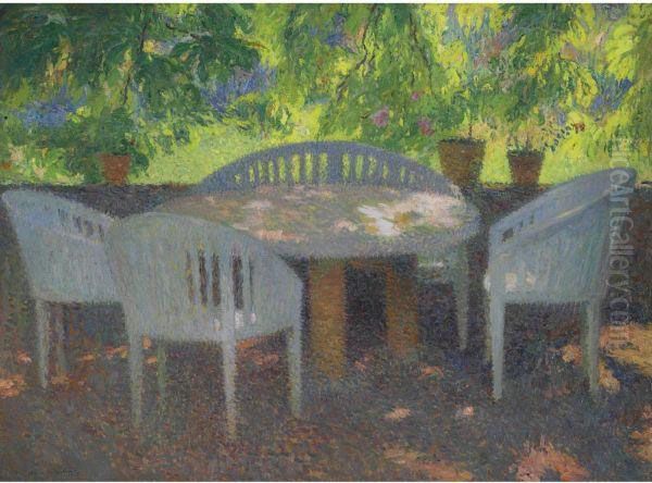 Sous Le Grand Marronier De Marquayrol Oil Painting by Henri Martin