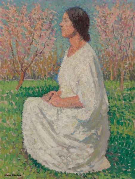 Muse Agenouillee Oil Painting by Henri Martin