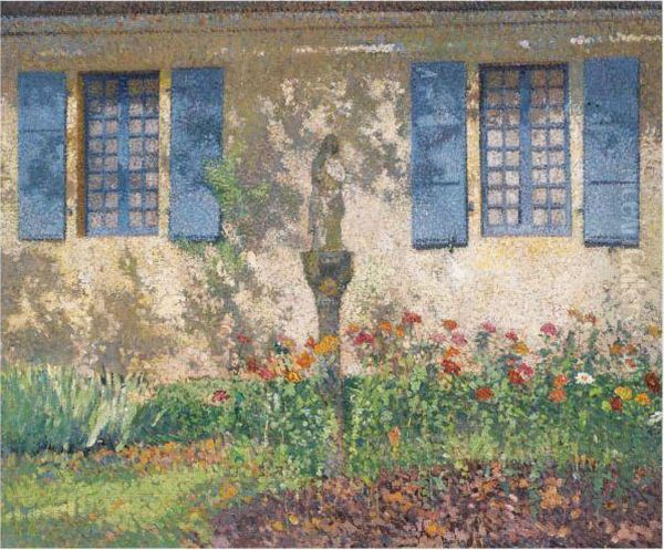 Parterre Fleuri Devant Les Fenetres De Marquayrol Oil Painting by Henri Martin