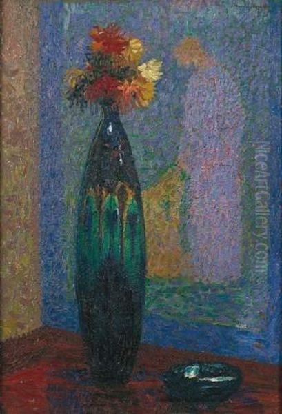 Bouquet Au Vase Oil Painting by Henri Martin