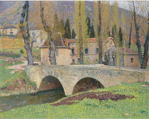 Le Pont De Labastide-du-vert Oil Painting by Henri Martin