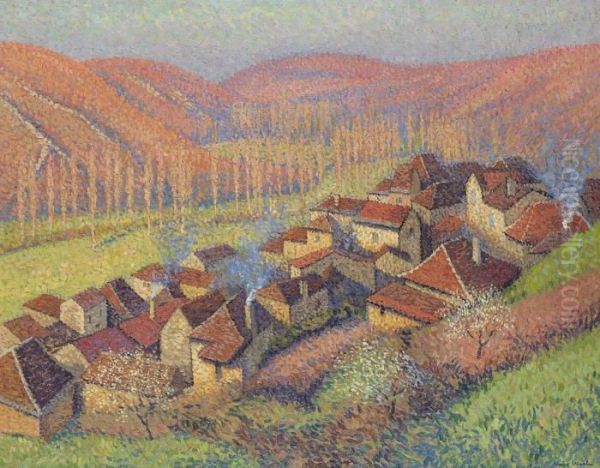 Vue De Labastide-du-vert Oil Painting by Henri Martin