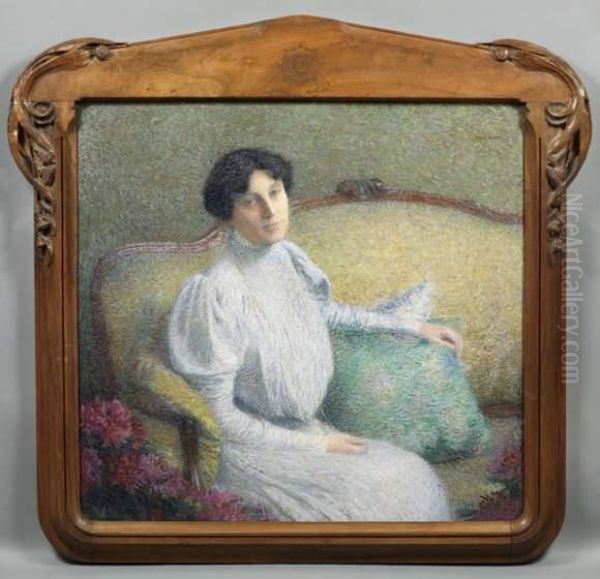 Portrait De Madame Alice Tissier Oil Painting by Henri Martin